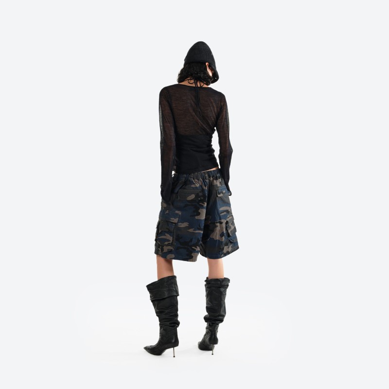 Gothic Halter Drawstring Tie Jersey Tank Top